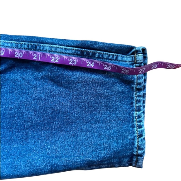 COS Tapered High Waisted Jeans Ankle Length Size 27 Medium Wash Button Fly - Picture 8 of 11